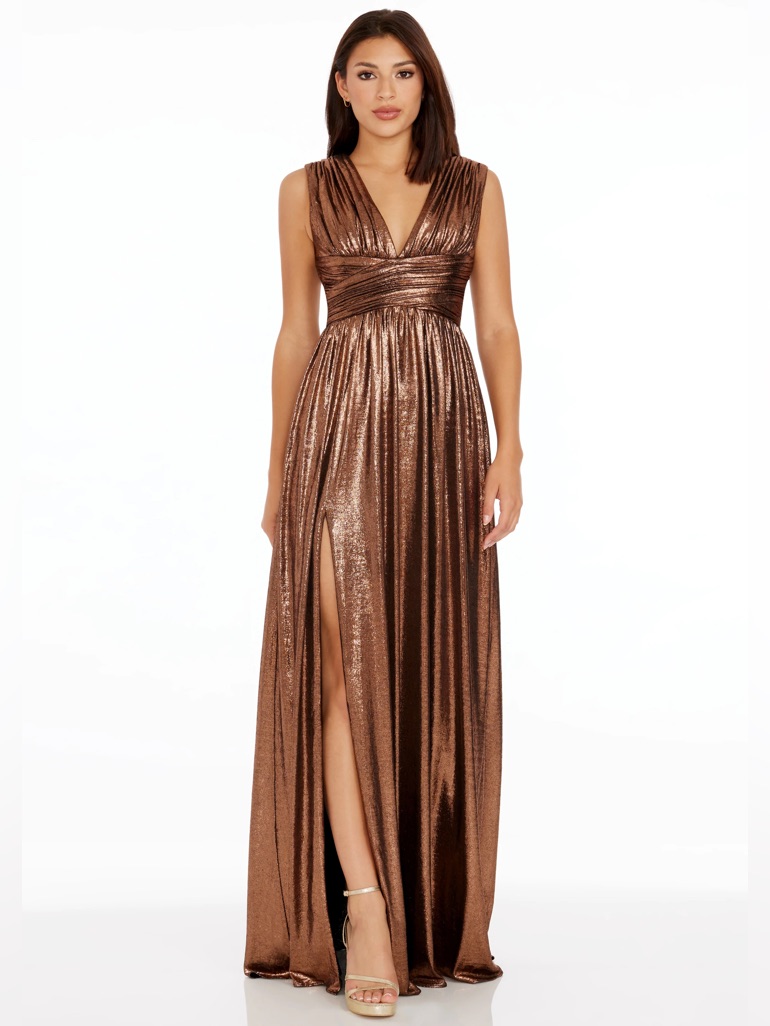 Dress The Population Jaclyn Metallic Gown